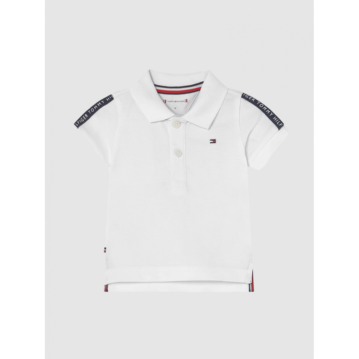 Polo Shirt Baby Boy White Tommy Jeans Kids Kn0Kn01434 KN0KN01434.1